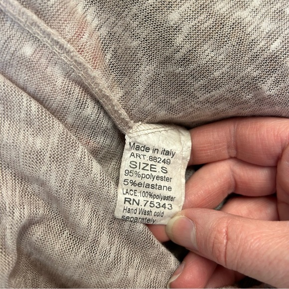 LUNGO L’ARNO Cardigan with butterfly lace trim Size S - Picture 6 of 6